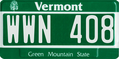 VT license plate WWN408