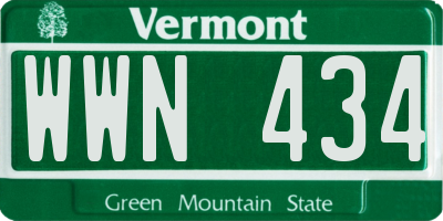 VT license plate WWN434