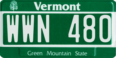 VT license plate WWN480