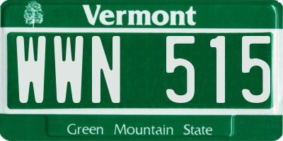 VT license plate WWN515