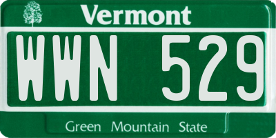 VT license plate WWN529