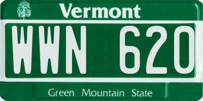VT license plate WWN620