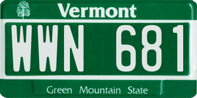 VT license plate WWN681