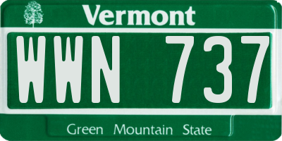 VT license plate WWN737