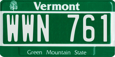 VT license plate WWN761