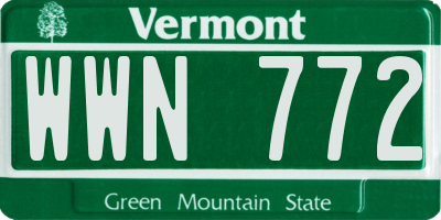 VT license plate WWN772