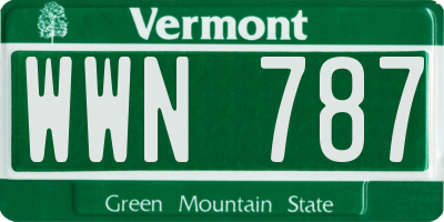 VT license plate WWN787