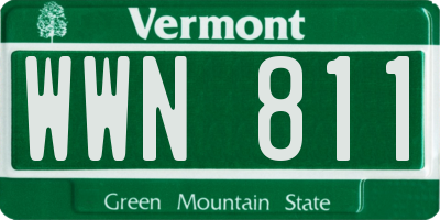 VT license plate WWN811