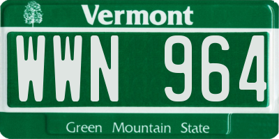 VT license plate WWN964