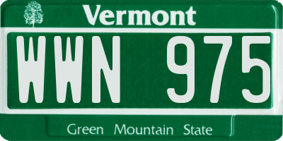 VT license plate WWN975