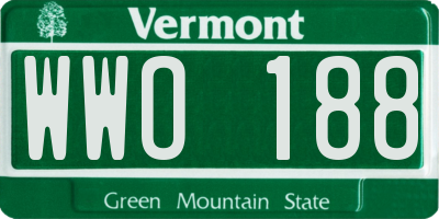 VT license plate WWO188