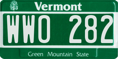 VT license plate WWO282