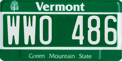 VT license plate WWO486