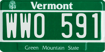 VT license plate WWO591