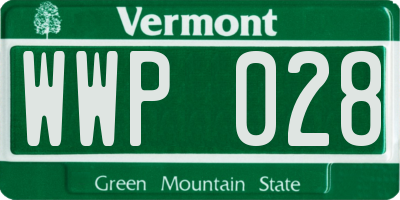 VT license plate WWP028