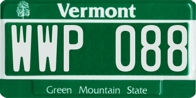 VT license plate WWP088