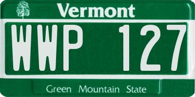 VT license plate WWP127