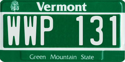 VT license plate WWP131