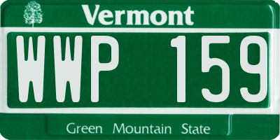 VT license plate WWP159