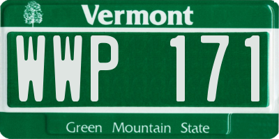VT license plate WWP171