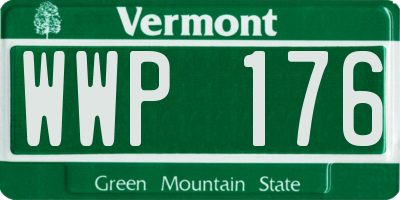 VT license plate WWP176