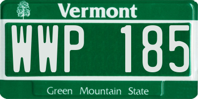 VT license plate WWP185
