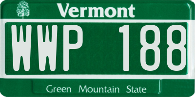 VT license plate WWP188