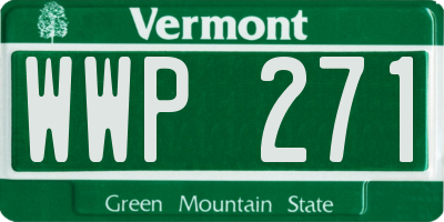 VT license plate WWP271