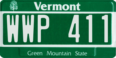 VT license plate WWP411