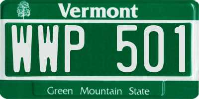 VT license plate WWP501