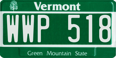 VT license plate WWP518