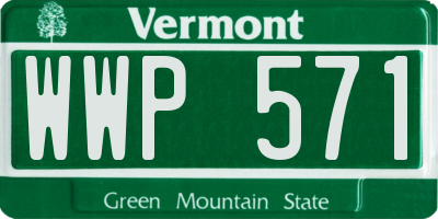 VT license plate WWP571