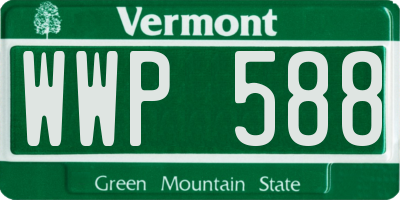 VT license plate WWP588