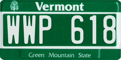 VT license plate WWP618