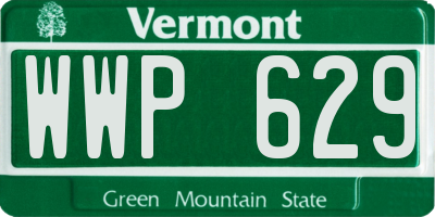VT license plate WWP629