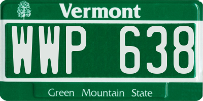 VT license plate WWP638