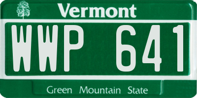 VT license plate WWP641