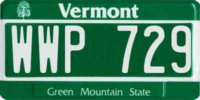 VT license plate WWP729