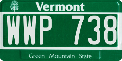 VT license plate WWP738