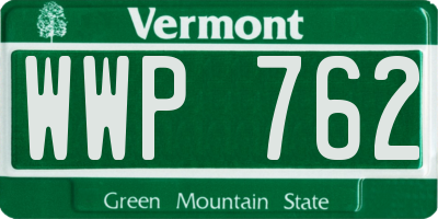 VT license plate WWP762