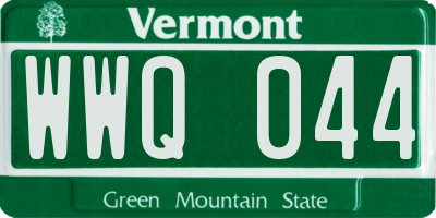VT license plate WWQ044