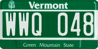 VT license plate WWQ048