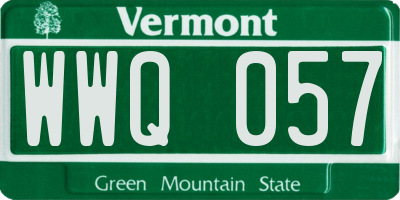 VT license plate WWQ057