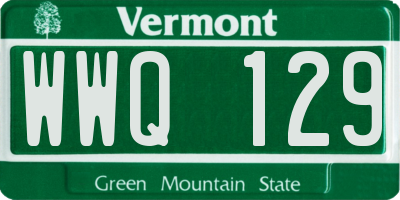 VT license plate WWQ129