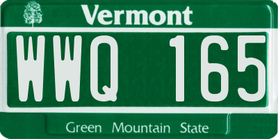 VT license plate WWQ165