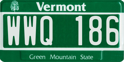 VT license plate WWQ186
