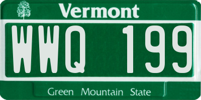VT license plate WWQ199