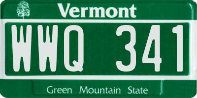 VT license plate WWQ341