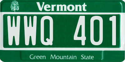 VT license plate WWQ401