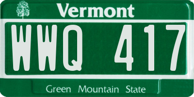 VT license plate WWQ417